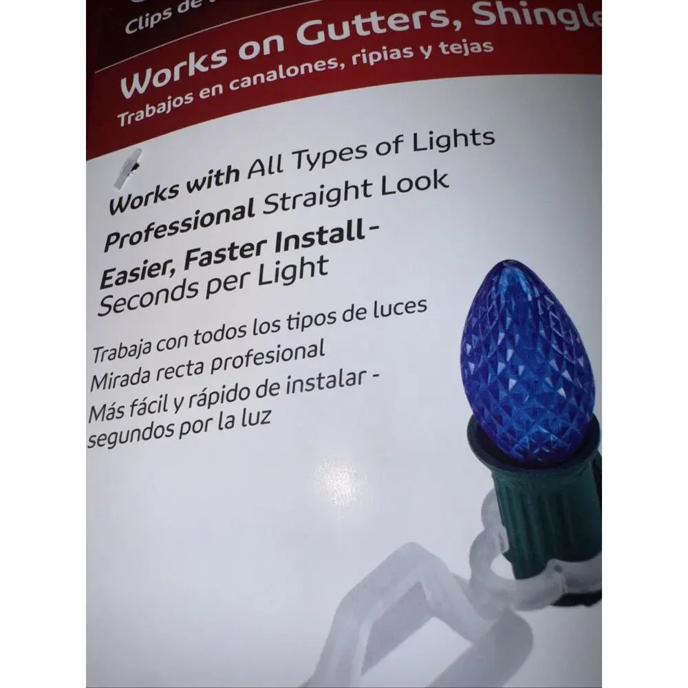 Universal Light Clips 150 Pack Professional Straight Look Simple Living Solution
